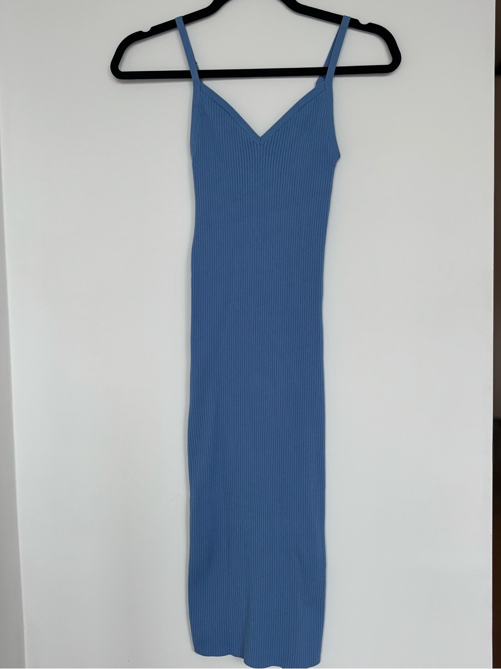 Wilfred Blue Ribbed Slip Dress